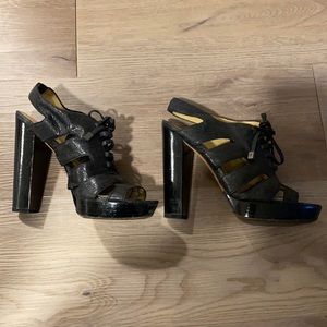 Lace up coach sandals